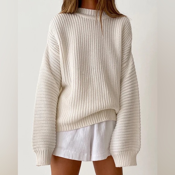 Les.Basics Chunky Knit in Bone - Picture 2 of 3